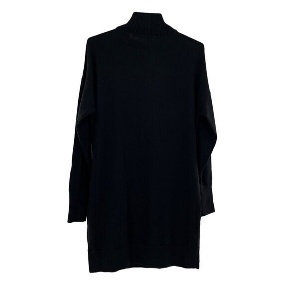 360Cashmere Women's Black Quarter-Zip Sweater Dress Small Pockets Long Sleeve - Picture 2 of 9